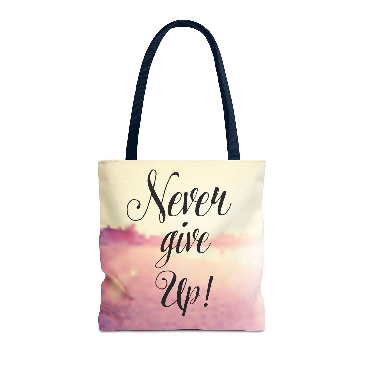 Inspirational Tote Bag - 'Never Give Up' & 'Always Believe in Yourself'
