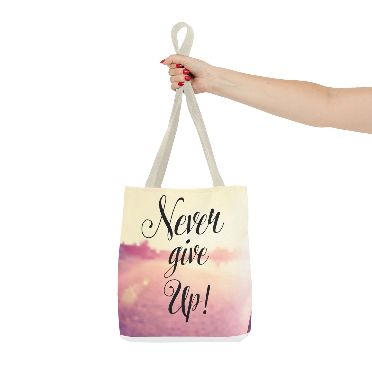 Inspirational Tote Bag - 'Never Give Up' & 'Always Believe in Yourself'