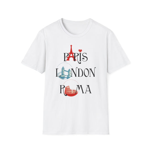 European Escapades: Elite Traveler (London, Roma, Paris) Tee