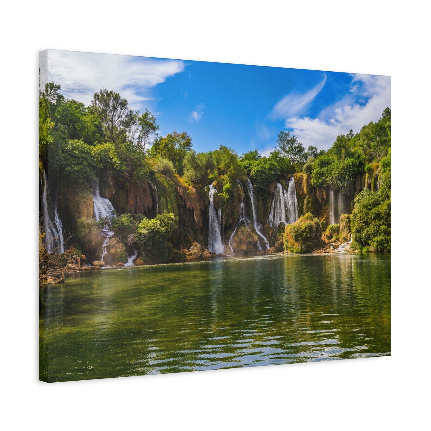 Escape to Paradise: Kravica Waterfall Matte Canvas