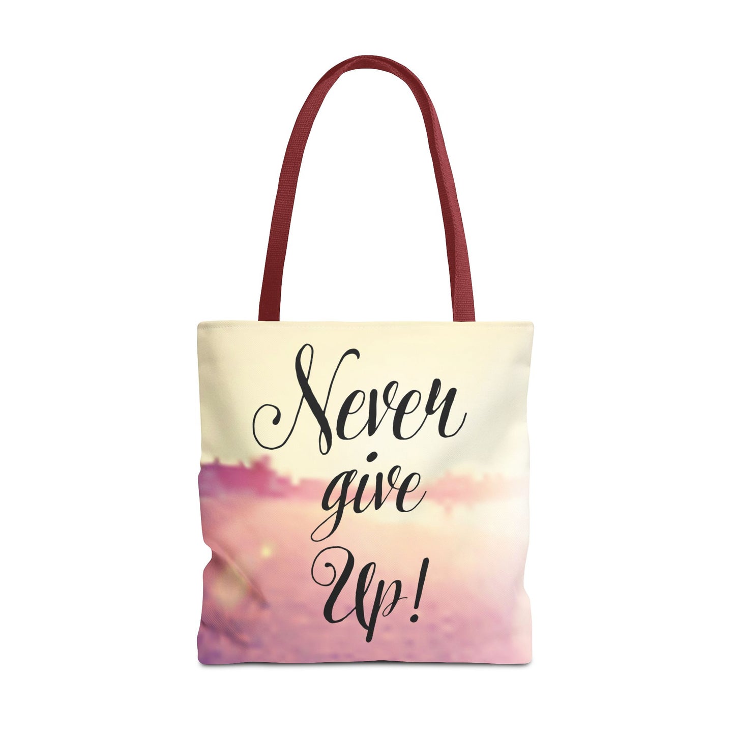 Inspirational Tote Bag - 'Never Give Up' & 'Always Believe in Yourself'