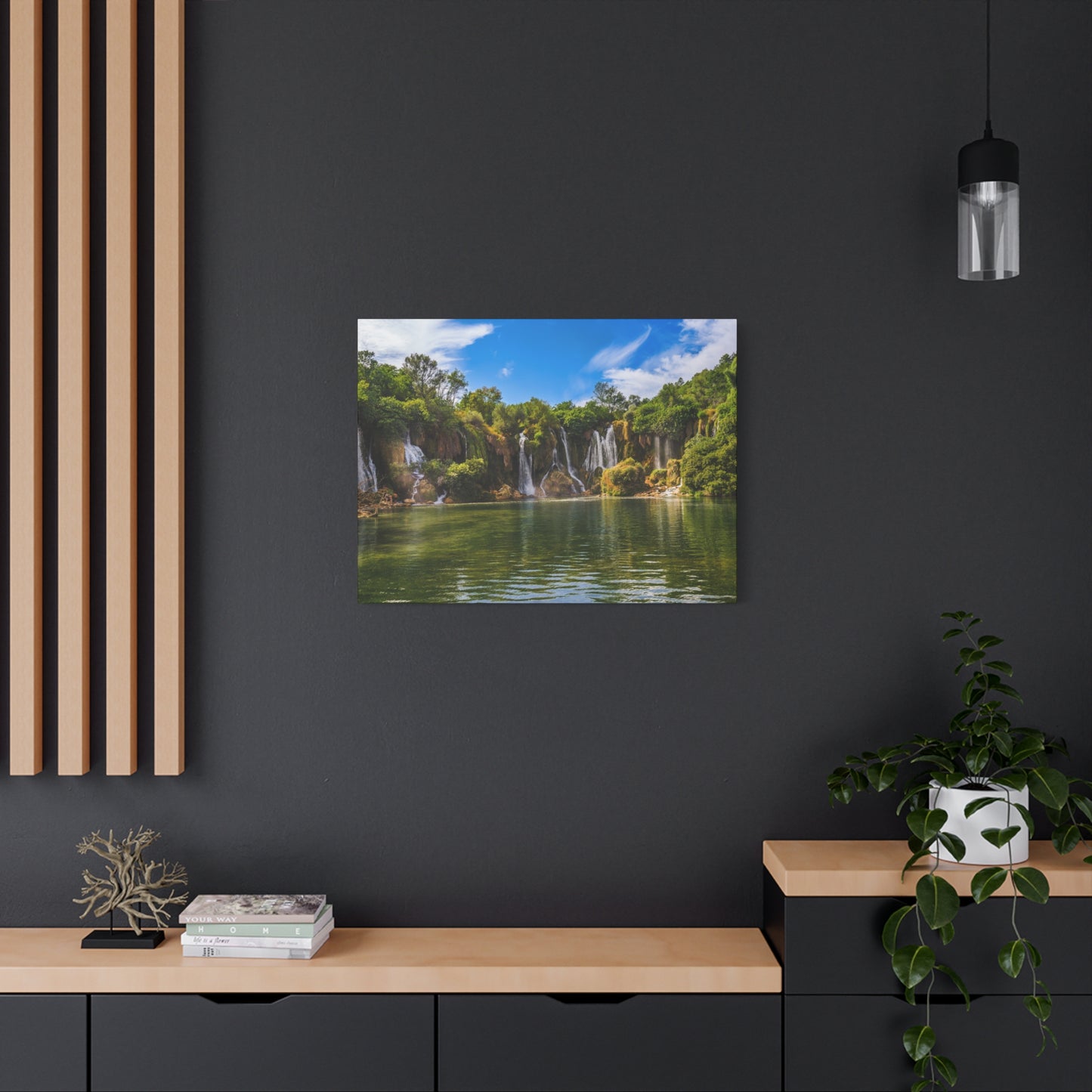 Escape to Paradise: Kravica Waterfall Matte Canvas