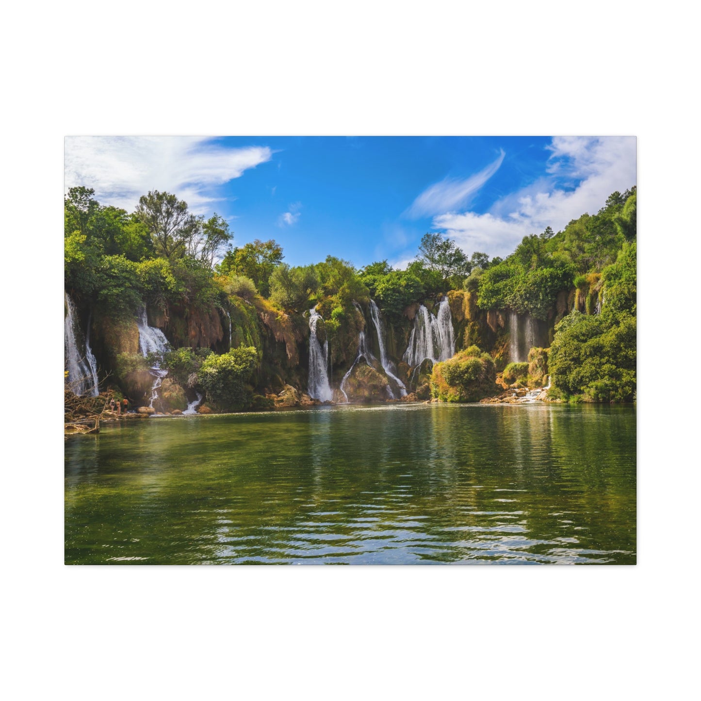 Escape to Paradise: Kravica Waterfall Matte Canvas