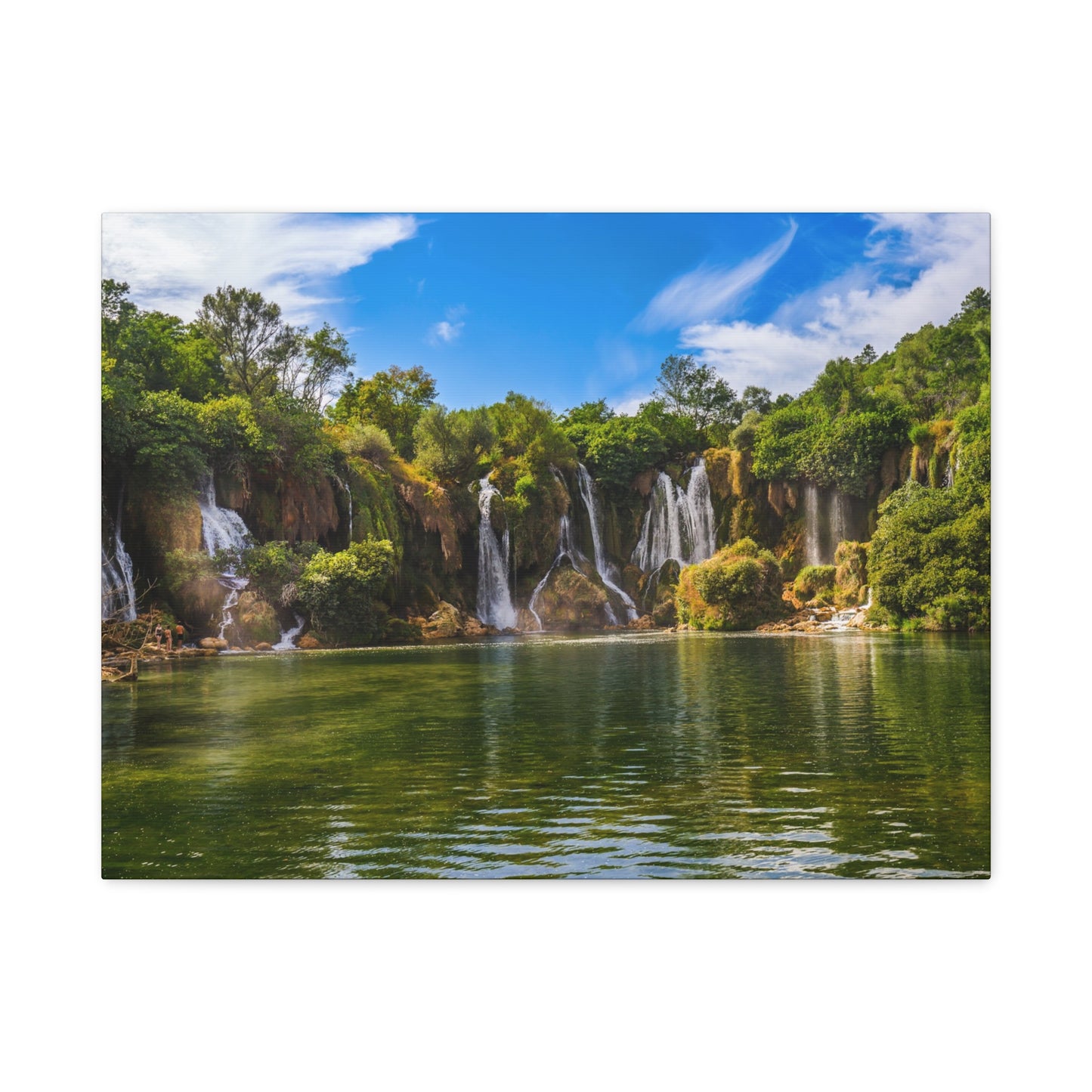 Escape to Paradise: Kravica Waterfall Matte Canvas