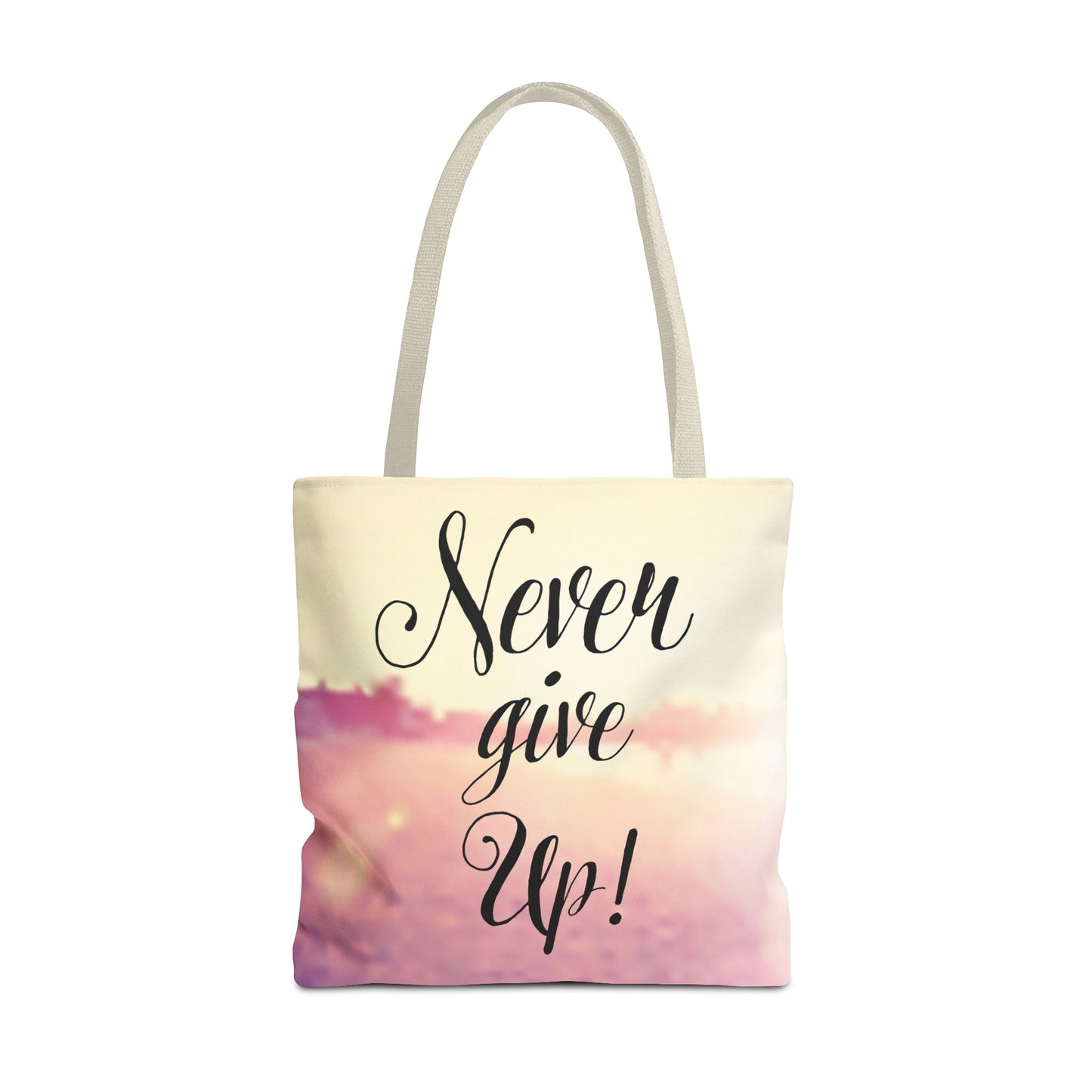 Inspirational Tote Bag - 'Never Give Up' & 'Always Believe in Yourself'