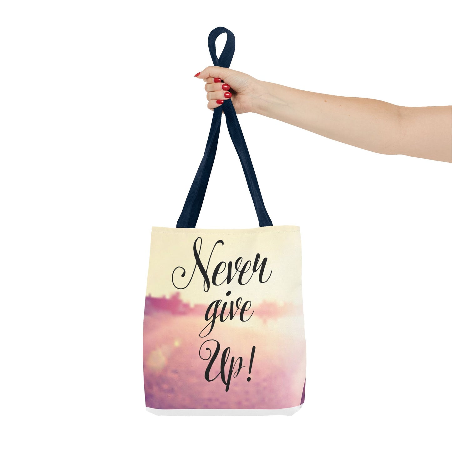 Inspirational Tote Bag - 'Never Give Up' & 'Always Believe in Yourself'
