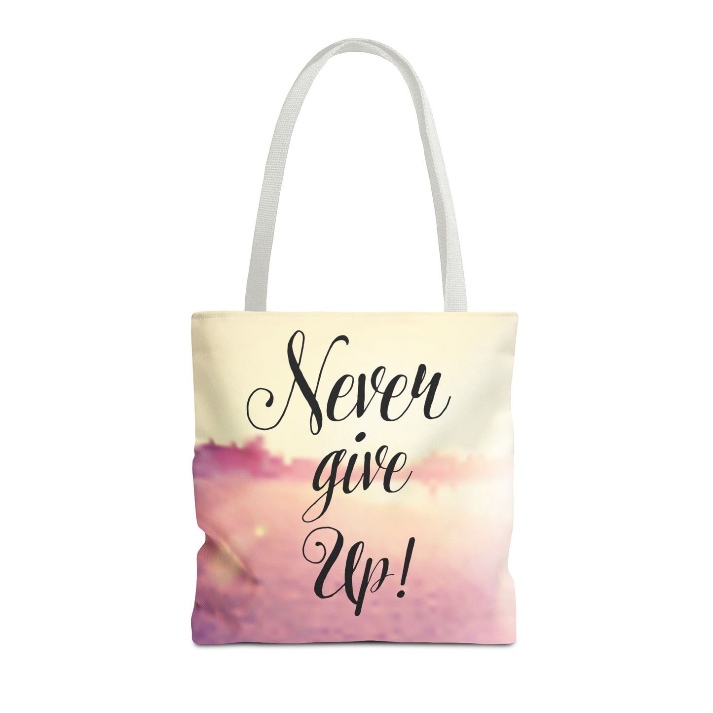 Inspirational Tote Bag - 'Never Give Up' & 'Always Believe in Yourself'