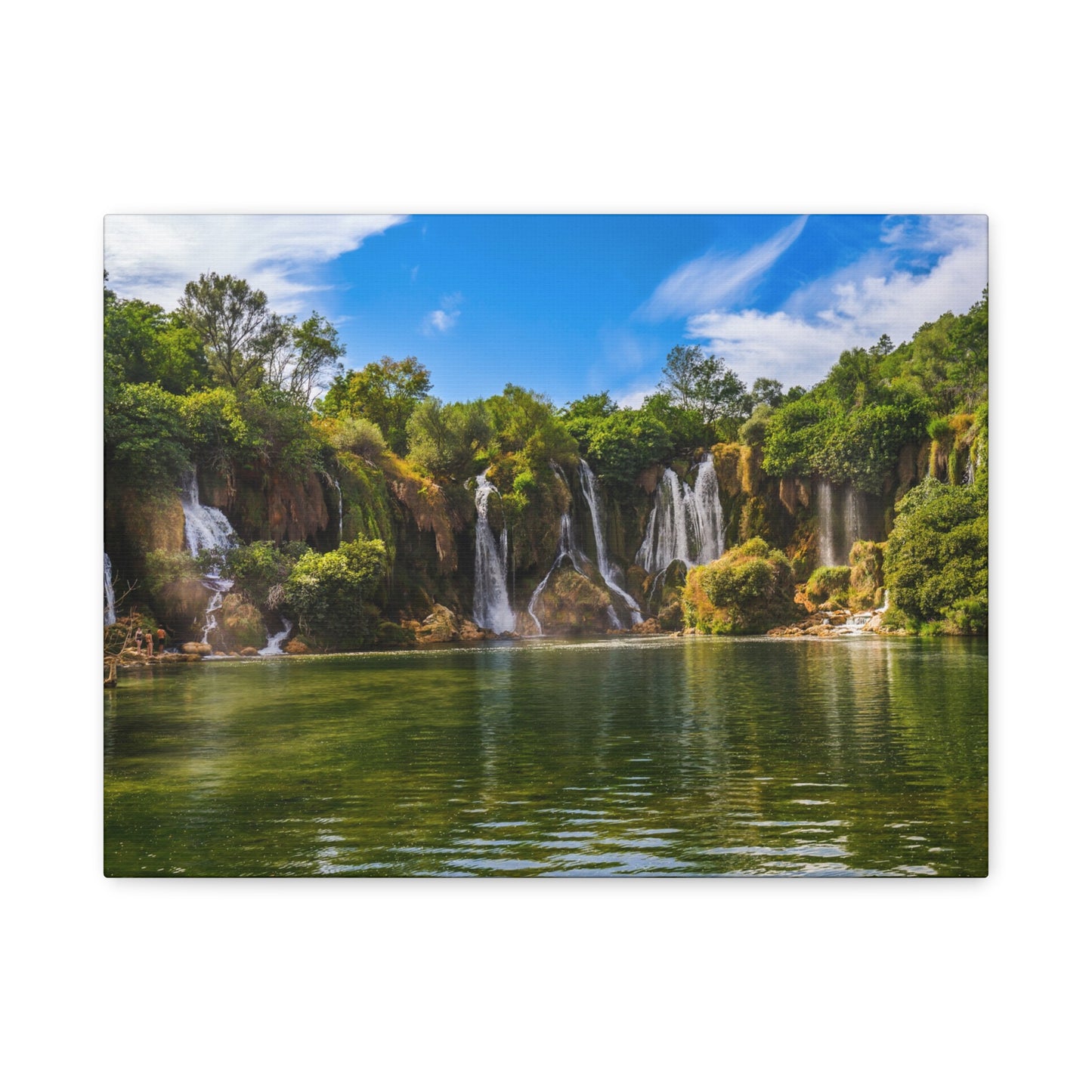 Escape to Paradise: Kravica Waterfall Matte Canvas